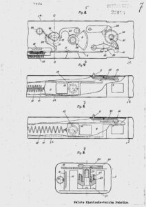 Drawings from Finish patent № 20056, entitled “Rullfilmkamera” (3/3).